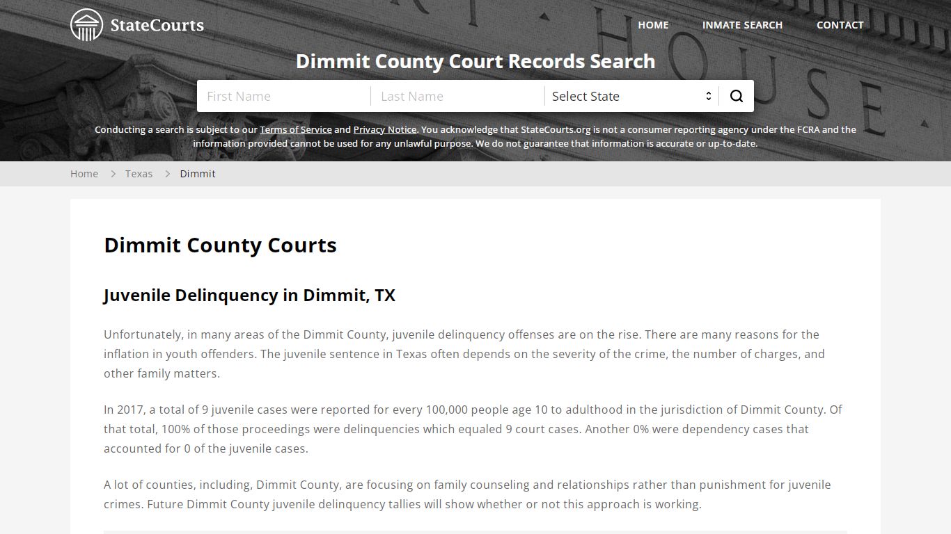 Dimmit County, TX Courts - Records & Cases - StateCourts